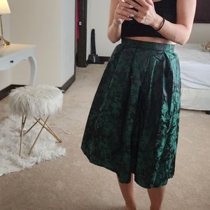 A-line jacquard midi skirt